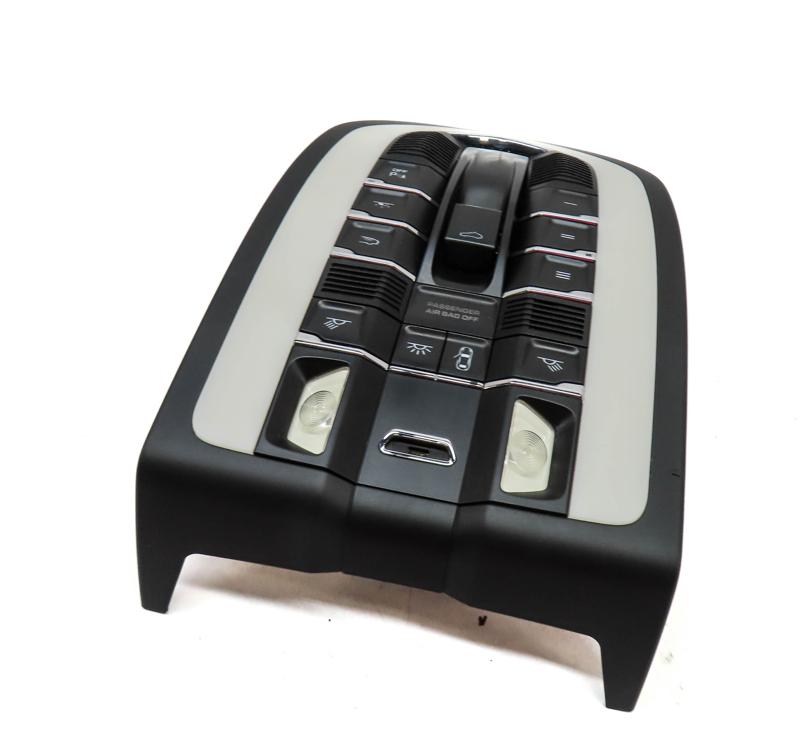 2011 PORSCHE CAYENNE HYBRID 958 FRONT INTERIOR ROOF DOME LIGHT w/SWITCHES(Black) — exact item pictured